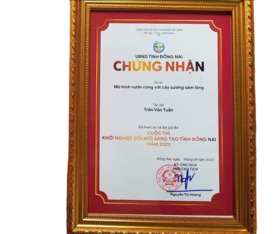 Giải Ba Khởi nghiệp đổi mới sáng tạo Đồng Nai 2023